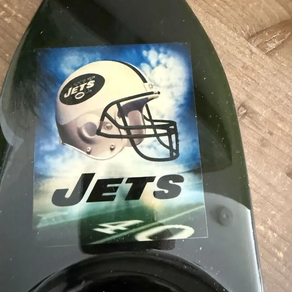 Flat Melted Beer Vine Bottle NFL NY Jets Wall Decor